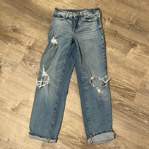 Old Navy distressed cropped jeans